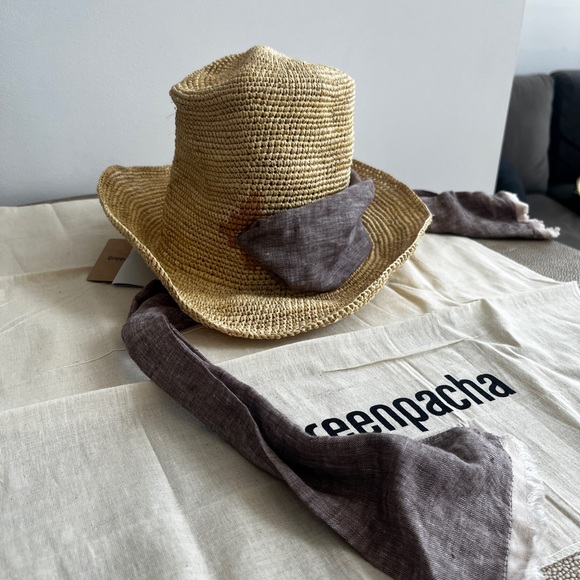 Anthropologie Beige Woven Straw Bucket Hat main image 6